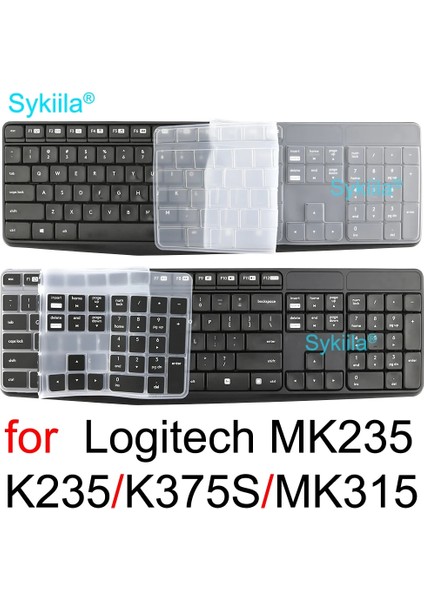 Logitech MK235 K235 MK315 K375S 2019 2020 Kablosuz Siyah Şeffaf Şeffaf Silikon Tpu Kılıf Koruyucu Için Temizle Klavye Kapak (Yurt Dışından) fiyatları
