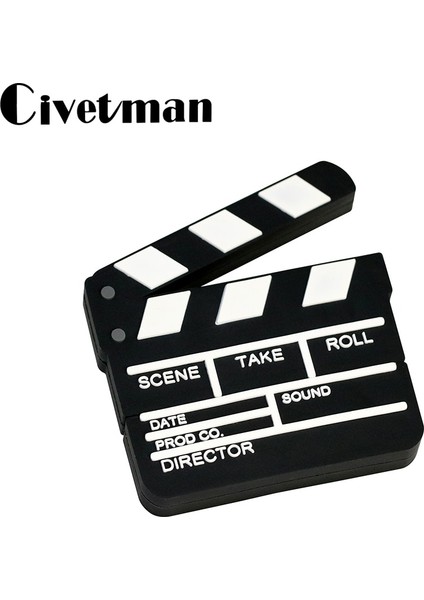 16GB Karikatür Film Klaket USB Flash Sürücü 8gb 16GB 32GB 64GB USB 2.0 Pendrive Film Memory Stick 128GB Kalem Sürücü 256GB USB Flash (Yurt Dışından)