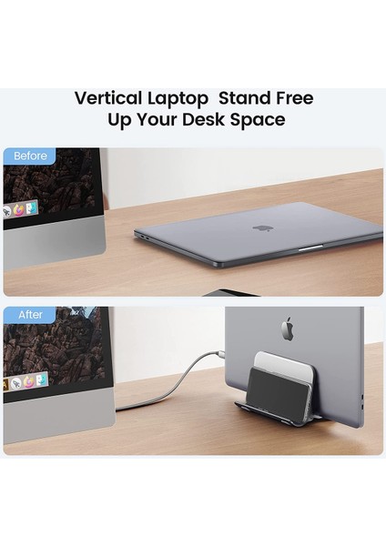 Tek Yuvalı Orıco Alüminyum Dikey Dizüstü Standı Yerçekimi Kilitleme Tutucu Masaüstü Dizüstü Standı Depolama MacBook Dell Samsung Için Tablet Standı (Yurt Dışından)