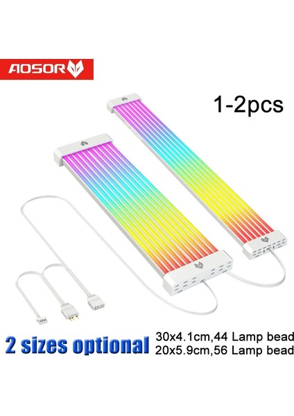 1 Adet AL300 Coolmoon Aosor Argb LED Işık Şeridi 24PIN Anakart Güç Uzatma Kablosu Aura Sync Esnek LED Şerit Işık Dıy Kiti (Yurt Dışından)