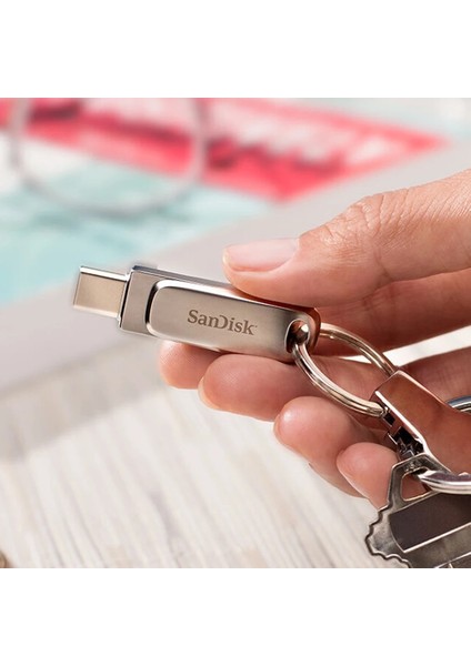 Sdddc4 128 GB Orijinal Sandisk USB Flash Sürücü 32 GB 64 GB 128 GB 256 GB 512 GB 1 Tb Tip-C Otg USB 3.1 Memory Stick Metal U Disk Sdddc4 Pendrive (Yurt Dışından)