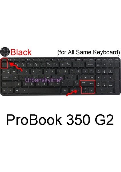 Siyah 2015 Klavye Kapak Hp Probook 450 G8 450 G7 450 G6 450 G5 450 G4 450 G3 450 G2 450 G1 Koruyucu Kılıf Silikon Aksesuar Tpu (Yurt Dışından)