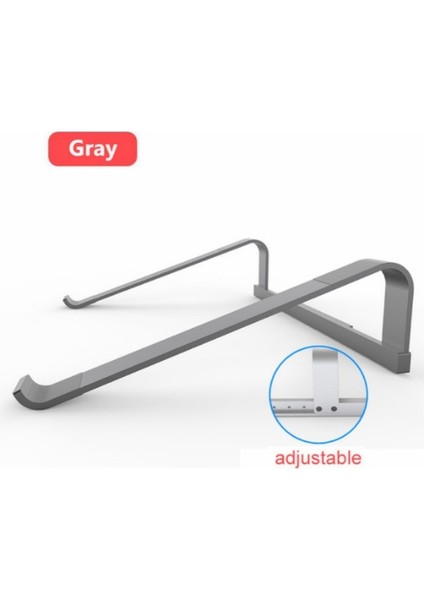 Gri Ayarlanabilir Alüminyum Alaşımlı Katlanır Dizüstü Dizüstü Bilgisayar Standı 11-17 Inç Macbook Pro Lapdesk Için Kaymaz Soğutma Braketi Dizüstü Standı (Yurt Dışından)
