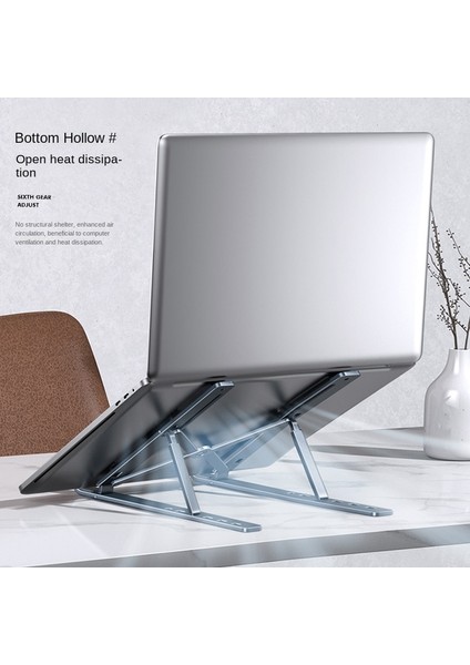 Uzay Benzeri Gri Dizüstü Bilgisayar Tutucusu Katlanır Taşınabilir Depolama Soğutma Alüminyum Alaşımlı Tutucu Kaldırma Braketi Formacbook Için Uygundurlenovoipadaksesuarları (Yurt Dışından) modelleri
