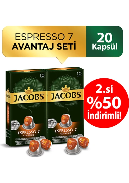 Capsule Espresso 7 Classic x 2 Adet