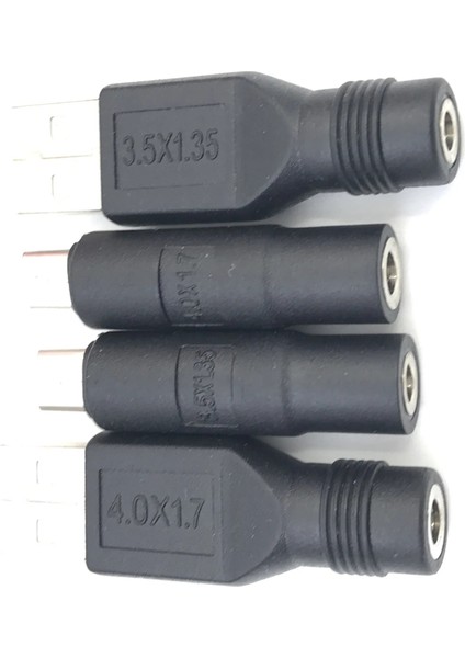 USB-4017 10 Adet Mikro Usb/usb 2.0 Erkek Dc 3.5*1.35/4.0*1.7mm Dişi Fiş Jakı Dönüştürücü Dizüstü Bilgisayar Adaptörü Konektörü (Yurt Dışından)