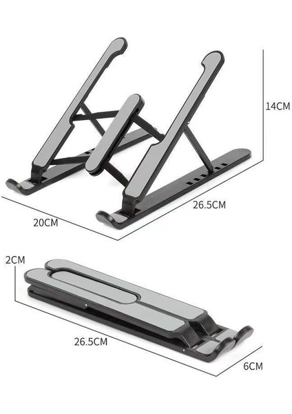 Büyük Siyah Laptop Braketi macbook Cradle Desteği Tablet ipad Pro 12.9 Için Standı Tutucu Tablet Dizüstü Soğutma Standı Tutucu Alüminyum (Yurt Dışından)