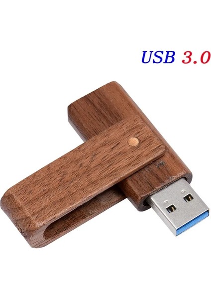 Ceviz Ahşap 16GB Jaster USB 3.0 Lazer Gravür Logo Özelleştirilmiş Ahşap Dönebilen USB Flash Sürücü Pendrive 4gb 8gb 16GB 32GB Hafıza Çubuğu Hediye (Yurt Dışından)
