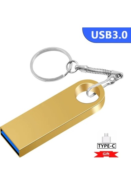 Altın 32GB Yüksek Hızlı Memoria Flash Sürücü 3.0 Pendrive 128GB 64GB Su Geçirmez Kalem Sürücü 16GB 8gb Flash USB 2.0 Metal Çubuk Anahtar Özel Logo (Yurt Dışından)