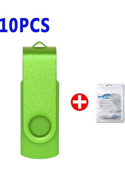 GREEN-10PCS 16GB 10PCS/LOT Dönebilen USB Flash Sürücü 2.0 Kalem Sürücüler 64GB 32GB 16GB 8gb 4gb Pendrive USB Memory Stick Ücretsiz Logo Fotoğraf Hediyesi Için (Yurt Dışından)