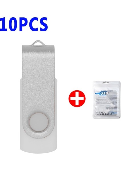 SILVER-10PCS 64GB 10PCS/LOT Dönebilen USB Flash Sürücü 2.0 Kalem Sürücüler 64GB 32GB 16GB 8gb 4gb Pendrive USB Memory Stick Fotoğraf Hediyesi Için Ücretsiz Logo (Yurt Dışından)
