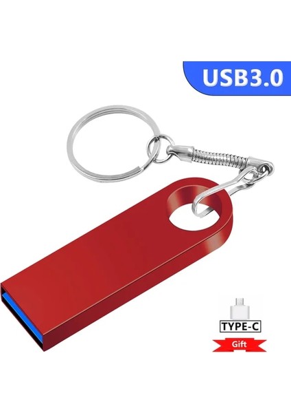 Kırmızı 64GB Yüksek Hızlı Memoria Flash Sürücü 3.0 Pendrive 128GB 64GB Su Geçirmez Kalem Sürücü 16GB 8gb Flash USB 2.0 Metal Çubuk Anahtar Özel Logo (Yurt Dışından)