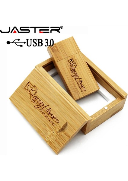 Bambu 64GB Jaster USB 3.0 Ahşap USB + Ahşap Kutu USB Flash Sürücü Pendrive 4gb 8gb 16GB 32GB 64GB Düğün Fotoğrafçılığı Hediye Ücretsiz Özel Logo (Yurt Dışından) modelleri