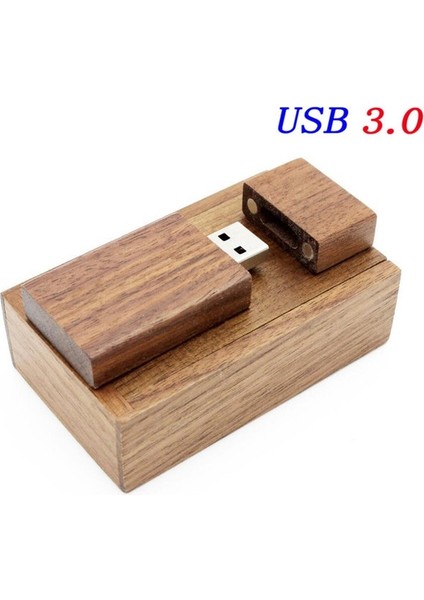 Kutulu Ceviz 128 GB Jaster Ahşap Blok USB 3.0 Flash Sürücü Kırmızı Ahşap Pendrive 4 GB 8 GB 16 GB 32 GB 64 GB 128 GB Memory Stick U Disk Hediye (Yurt Dışından)