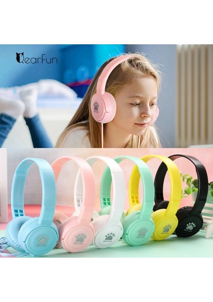 Sarı Kutu ile Sevimli Kablolu Çocuk Mikrofonlu Kulaklıklar, Süper 3D Stereo Telefon Oyun Kulaklığı Gamer Pc Dizüstü Kız Çocuk Çocuk Erkek Hediye (Yurt Dışından) fiyatları