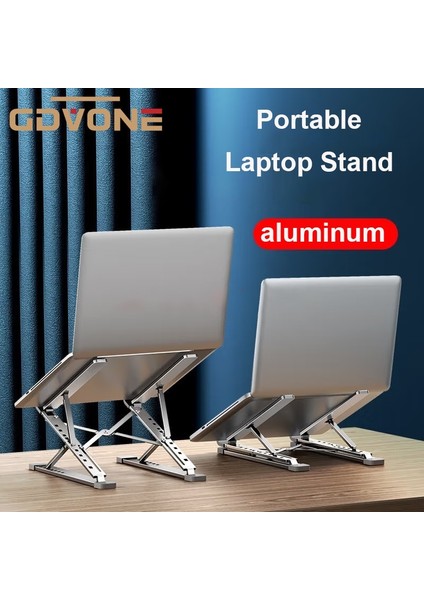 Tek Katmanlı Siyah Dizüstü Bilgisayar Standı Masası Için Alüminyum Dizüstü Desteği Yükseltici Taşınabilir Bilgisayar Braketi Katlanabilir MacBook Pro Tutucu Lap Top Tabanı Pc Için (Yurt Dışından)