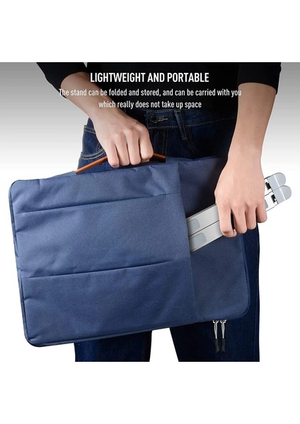 Tek Katmanlı Siyah Dizüstü Bilgisayar Standı Masası Için Alüminyum Dizüstü Desteği Yükseltici Taşınabilir Bilgisayar Braketi Katlanabilir MacBook Pro Tutucu Lap Top Tabanı Pc Için (Yurt Dışından)