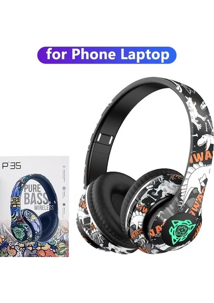 A2 Ps4 Ps5 Tv Dizüstü Bilgisayar Bluetooth Kulaklık Rgb Oyun Müzik Kulaklık Mikrofonlu Kulaklık Desteği Tf Kart Kız Erkek Doğum Günü Hediyesi (Yurt Dışından)