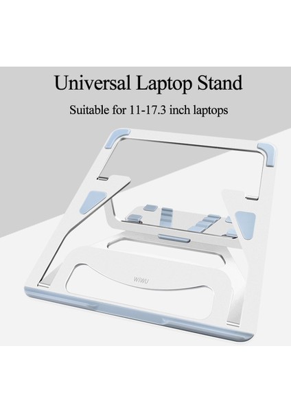 Gümüş Wıwu Laptop Standı MacBook Pro 14.2 Için Alüminyum Ayarlanabilir Soğutma Desteği Dizüstü Pc Tablet Standı MacBook Air Pro 13 Inç (Yurt Dışından)