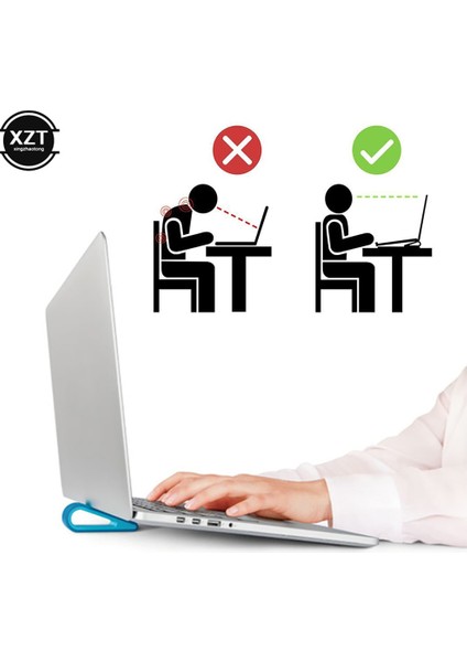 Mavi Taşınabilir Basit Dizüstü Bilgisayar Standı Ayarlanabilir Soğutma Braketi Masaüstü Bilgisayar Artan Raf Soğutucu Taban Ped Braketi Ofis Malzemeleri (Yurt Dışından) modelleri