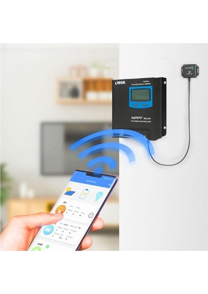 Mppt Solar Şarj Kontrol Cihazı Hegel Wifi Bağlantılı 30A 12/24V Hegel