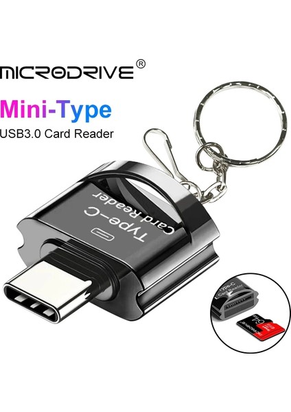 Siyah 128 GB Yeni USB 3.0 Pendrive Tip C Mikro-Sd Tf Adaptörü Otg H2TESTW 16 GB 32 GB 64 GB 128 GB Mini Kart Okuyucu Akıllı Hafıza Kartı Okuyucu (Yurt Dışından)