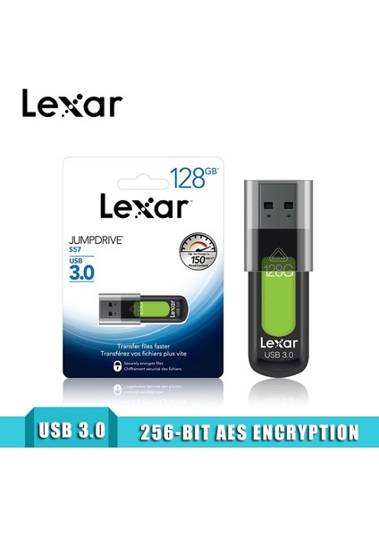 S57 128 GB Lexar USB 3.0 S57 USB Flash Sürücü 256 GB 128 GB 150 Mb/s 32 GB 64 GB Jumpdrive Memory Stick Mini U Disk V40 Pendrive 16 GB USB 2.0 (Yurt Dışından)