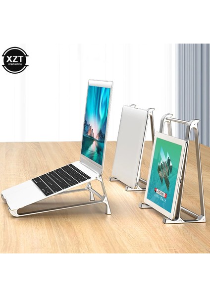 Gümüş 3'ü 1 Arada Çok Fonksiyonlu Dizüstü Bilgisayar Standı Tek Parça Braket Ergonomik Tasarım Taşınabilir Alüminyum Dizüstü Macbook Tablet Desteği Için Standlar (Yurt Dışından) indirimleri