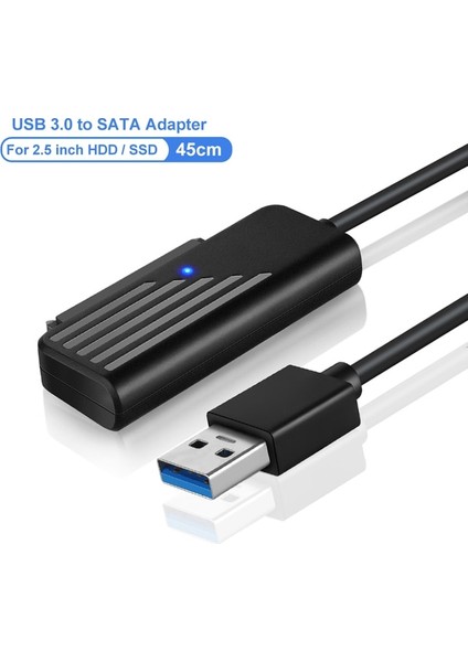 45CM USB 3.0 - Sata Onelesy USB 3.0 - Sata Adaptörü Tak Çalıştır Için 2.5 Inç HDD / SSD Sata Dönüştürücü Uasp Yüksek Hızlı Veri Iletimi Sata - USB (Yurt Dışından)