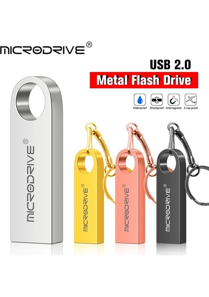 Altın 512 GB Metal USB Flash Sürücü 4g 8g 16G 32G 64G 128 GB 256 GB 512 GB Memory Stick U Disk Anahtarlık ile Yüksek Kalite Pendrive (Yurt Dışından)