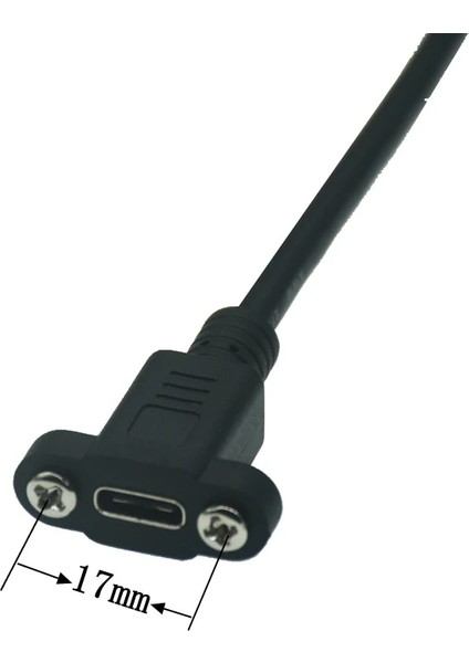 Usb2.0 1m USB 3.1 Tip C Erkek Kadın Uzatma Kablosu Panel Montaj Vidalı, USB C Dişi Usbc Erkek Uzatma Tel Genişletici Veri Kablosu (Yurt Dışından)