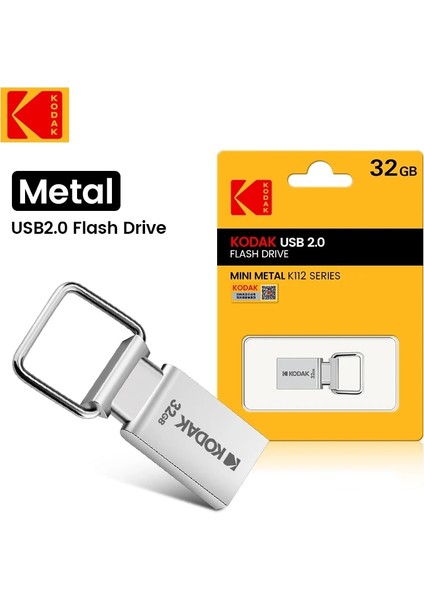 64GB Kodak K112 USB Flash Sürücü Süper Mini Kalem Sürücü 64GB 32GB 16GB Pendrive Su Geçirmez Toz Geçirmez Pc MacBook Araba Için USB Bellek Çubuğu (Yurt Dışından)