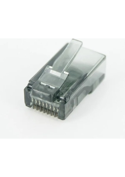 Gri 100 Adet 20/50/100 Adet RJ45 Ethernet Kabloları Modülü Fiş Ağ Konektörü Rj-45 Kristal Kafaları Cat5 Renk CAT5E Altın Kaplama Kablo (Yurt Dışından)