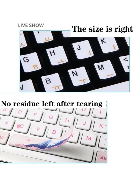 NO.10-JP-613 Klavye Çıkartmalar Ingilizce Pegatinas Teclado Durumda Oyun Dizüstü Dizüstü Aksesuarları Anime Karikatür Sevimli Klavye Koruyucu (Yurt Dışından) fiyatları