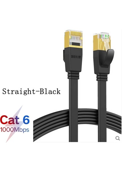 Yukarı-Aşağı 5 M 90 Derece Cat6 Düz Ethernet Kablosu 1000 Mbps 250 Mhz Cat6 RJ45 Ağ Ethernet Yama Kablosu Lan Kablosu Bilgisayar Yönlendirici Dizüstü Bilgisayar (Yurt Dışından)