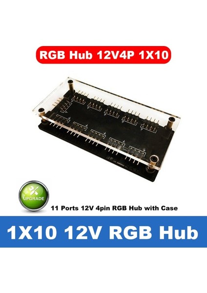 12V Rgb 1X10-CASE 5V 3P-30CM 12V 4pin Rgb Aura 5V 3 Pin Argb Rgbw Kablo Ayırıcı Hub Kılıfı, Bant Uzatma Kablosu Adaptörü LED Şerit Işık Pc Rgb Fan Soğutucu (Yurt Dışından)