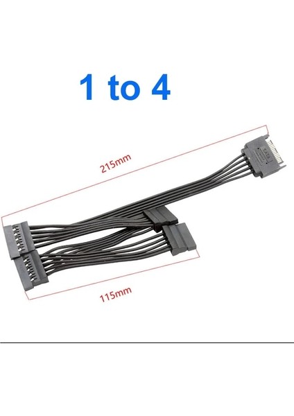 1 Ila 4 5 Telli Sata 15PIN Erkek Dişi Uzatma Kablosu 1 Ila 1 2 3 4 5 6 Bilgisayar Sabit Disk Arayüzü Güç Kablosu Için (Yurt Dışından)