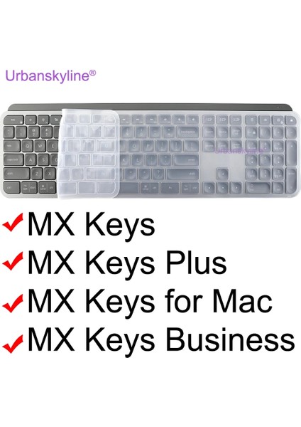 Clear-Mx Anahtarları Mını Mx Anahtarları Klavye Kapağı Logitech Mx Anahtarları Için Mac Artı Iş Koruyucu Koruyucu Kılıf Logi Master Için Silikon Tpu (Yurt Dışından)
