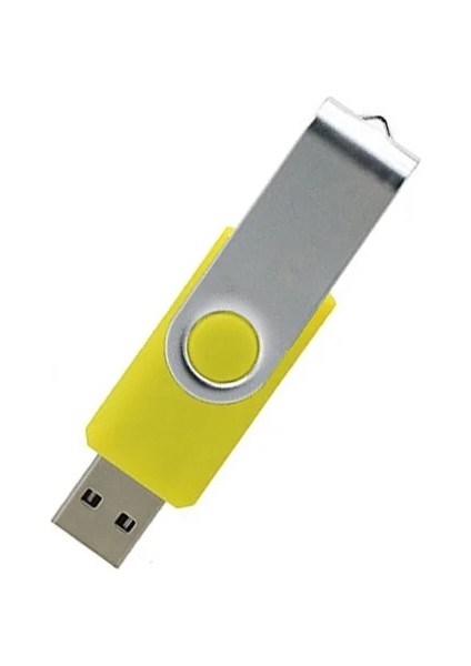 Sarı 64GB Exuanck Özel Logo Metal Döner USB 2.0 4gb 8gb 16GB 32GB Bellek Flash Sürücüsü 64GB (20 Adetten Fazla Ücretsiz Logo Ücreti) (Yurt Dışından)