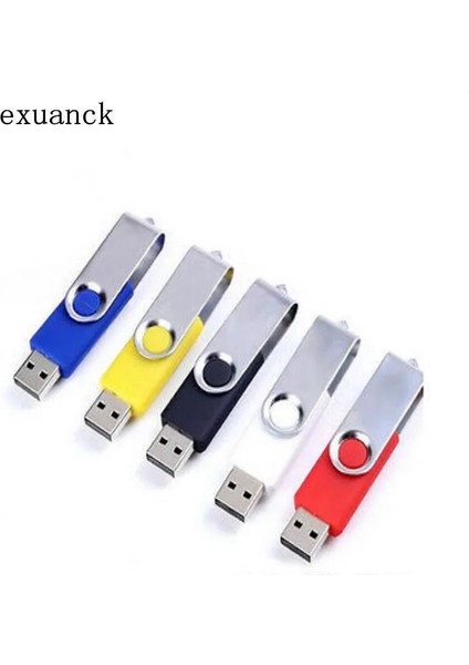 Sarı 64GB Exuanck Özel Logo Metal Döner USB 2.0 4gb 8gb 16GB 32GB Bellek Flash Sürücüsü 64GB (20 Adetten Fazla Ücretsiz Logo Ücreti) (Yurt Dışından) fiyatları