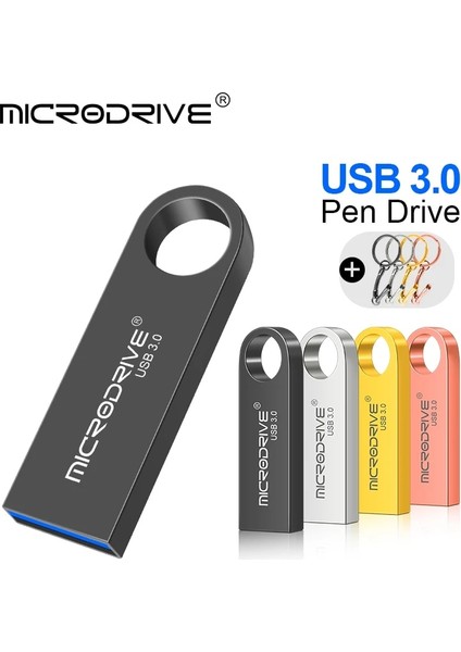 Siyah 128GB USB Flash Sürücü 3.0 Memory Stick Pendrive 128GB 64GB 32GB Cle USB 3.0 Su Geçirmez 64GB 128GB Yüksek Hızlı Metal 3.0 USB Disk (Yurt Dışından)