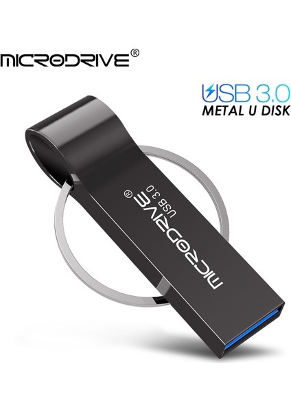 Siyah 64GB Metal USB 3.0 Flash Sürücü 256GB Pendrive 32GB Flash Memory Stick 128GB Kalem Sürücü 64GB USB Disk Pc Için (Yurt Dışından)