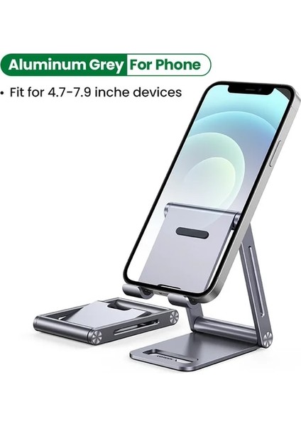 Metal Telefon Standı Ugreen Evrensel Tablet Standı Tutucu iPad 2021 2020 Samsung Dizüstü Dizüstü Bilgisayar Için Alüminyum Katlanabilir Cep Telefonu Masaüstü Standı (Yurt Dışından)
