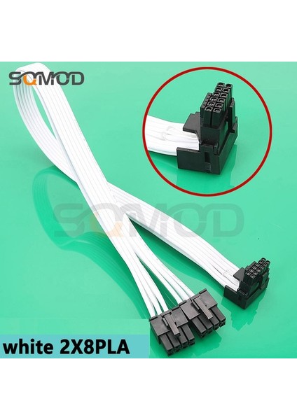 Beyaz 2X8PLA 50CM Yeni 2 * Cpu 8-Pin'den 16 Pin'e 3* Cpu 8-Pin Erkek Pcı-E 5.0 12VHPWR Rtx 4090 Corsair Psu 16AWG 600W Adaptör Kablosu (Yurt Dışından)