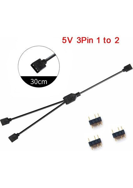 12V 4pin 1 Ila 3 Argb 5V 3pin Uzatma Kablosu Adaptörü 30CM 1 Ila 1 2 3 4 5 12V 4pin Anakart Rgb Sync Splitter Msı A Sus Asrock Aura LED (Yurt Dışından)