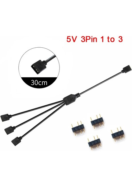 12V 4pin 1 Ila 3 Argb 5V 3pin Uzatma Kablosu Adaptörü 30CM 1 Ila 1 2 3 4 5 12V 4pin Anakart Rgb Sync Splitter Msı A Sus Asrock Aura LED (Yurt Dışından)