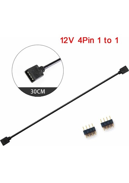 12V 4pin 1 Ila 3 Argb 5V 3pin Uzatma Kablosu Adaptörü 30CM 1 Ila 1 2 3 4 5 12V 4pin Anakart Rgb Sync Splitter Msı A Sus Asrock Aura LED (Yurt Dışından)