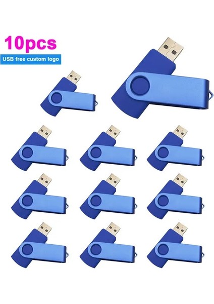 Mavi USB 2.0 512M x 10 Adet 10 Adet/grup USB Flash Sürücü 64GB Kalem Sürücü 512MB 1gb 2gb 4gb 8gb 16GB Pendrives USB Stick 32GB Memory Stick Ücretsiz Özel Logo Hediye (Yurt Dışından)