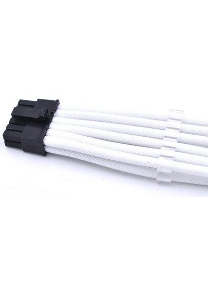 Beyaz 11 cm Çift Pcıe 8pin Rtx 12PIN Esnek Silikon Tel Kollu Uzatma Kablosu Nvıdıa Ampere Geforce Rtx 3060TI 3070 3080 3090 (Yurt Dışından)