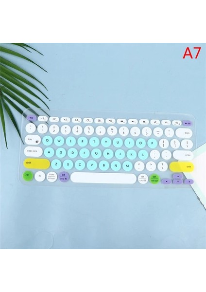 Renk Yeşil A7 Kablosuz Klavye Kapağı Logitech K380 Kablosuz Renkli Abd Yumuşak Silikon Film Kılıfı Ince Ince Koruyucu Kapak (Yurt Dışından)